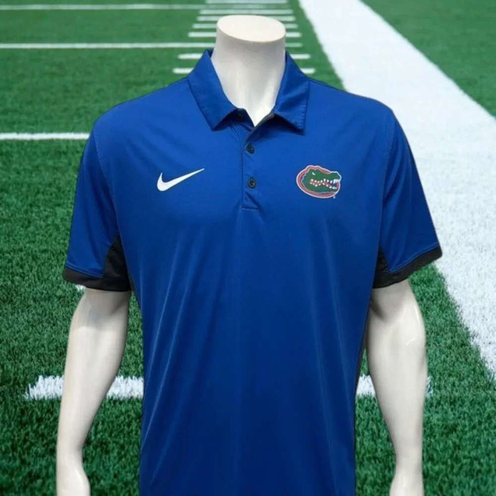 Nike Dri Fit University of Florida Gators New Era Sideline Golf Polo Shirt XL